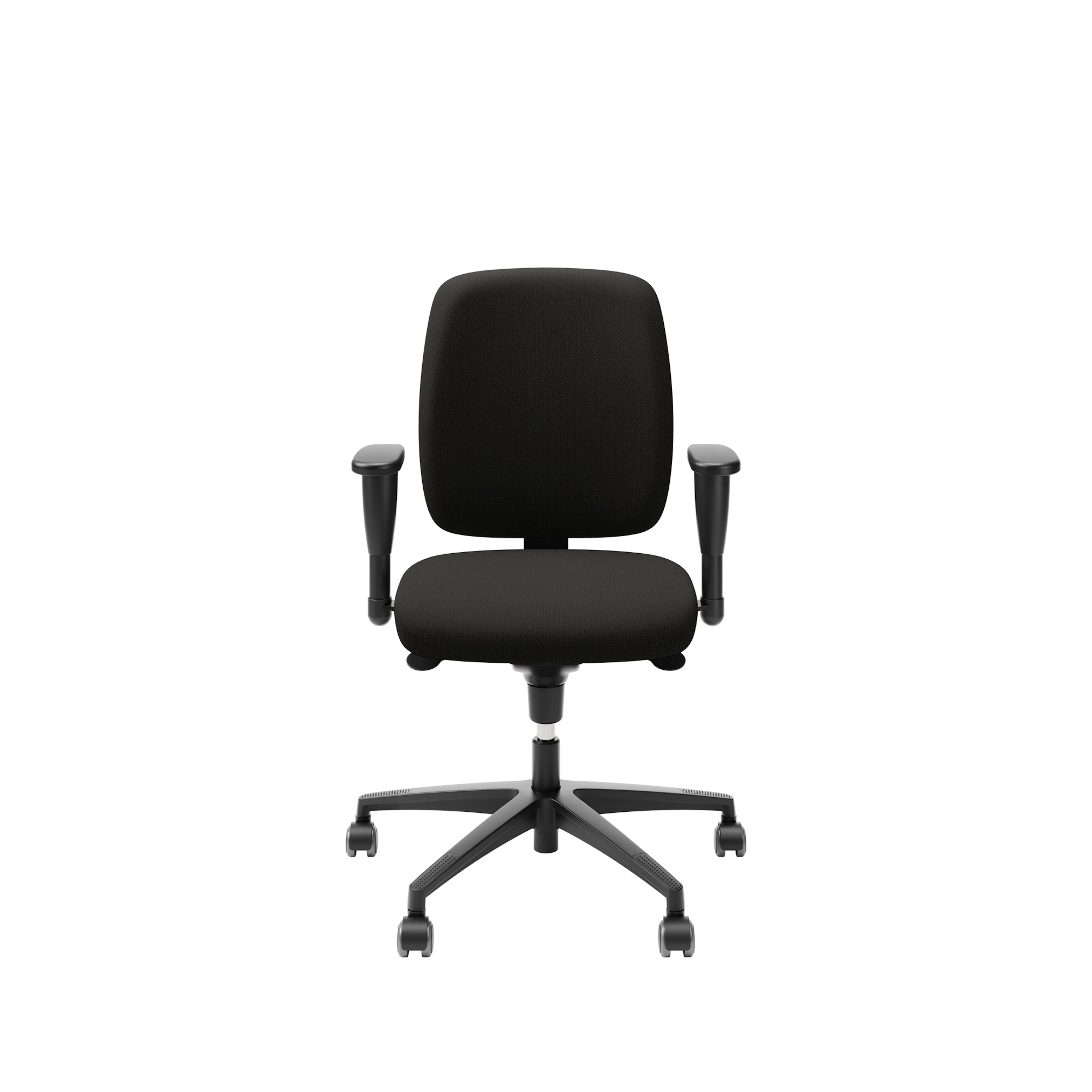 Kontorsstol Lanab Group LD 6135 Svart Stol med Justerbar Sits & Ryggstöd