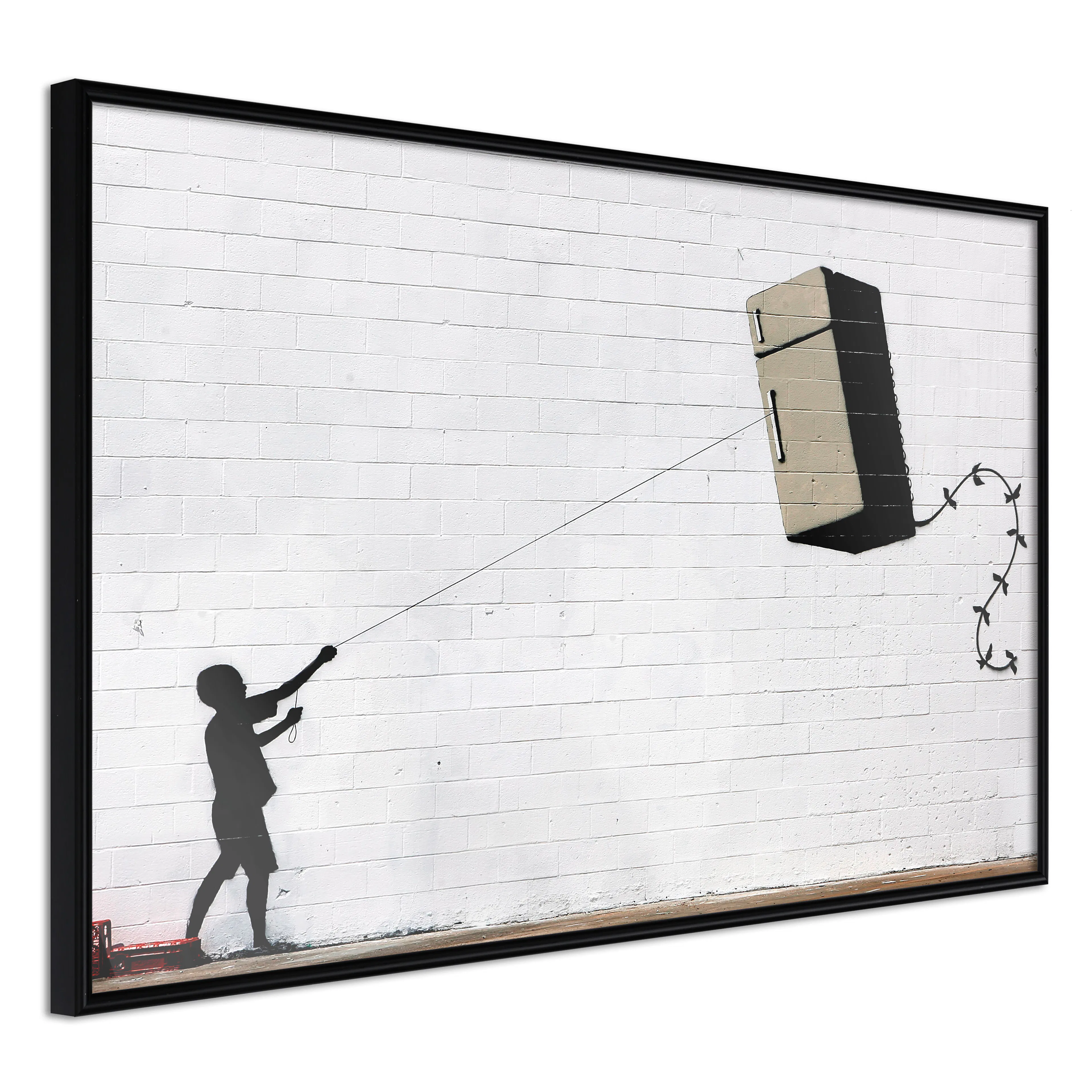 Affisch - Flying Fridge [Poster] 30x20 Svart ram, 30x20 cm
