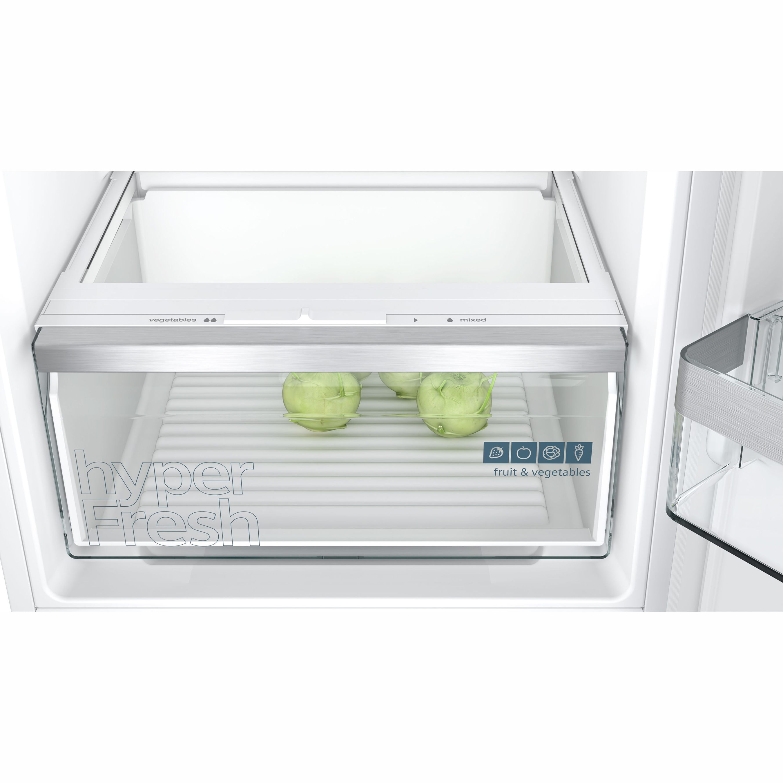 Integrerad Kyl/Frys Siemens KI87VVFE1 med HyperFresh och LED-belysning