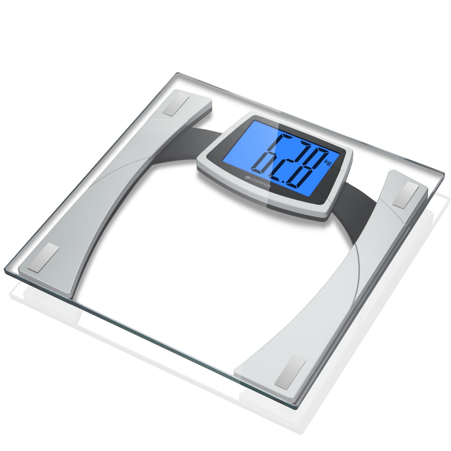 Personvåg Champion XL Display Glas PV210 Silver/Svart