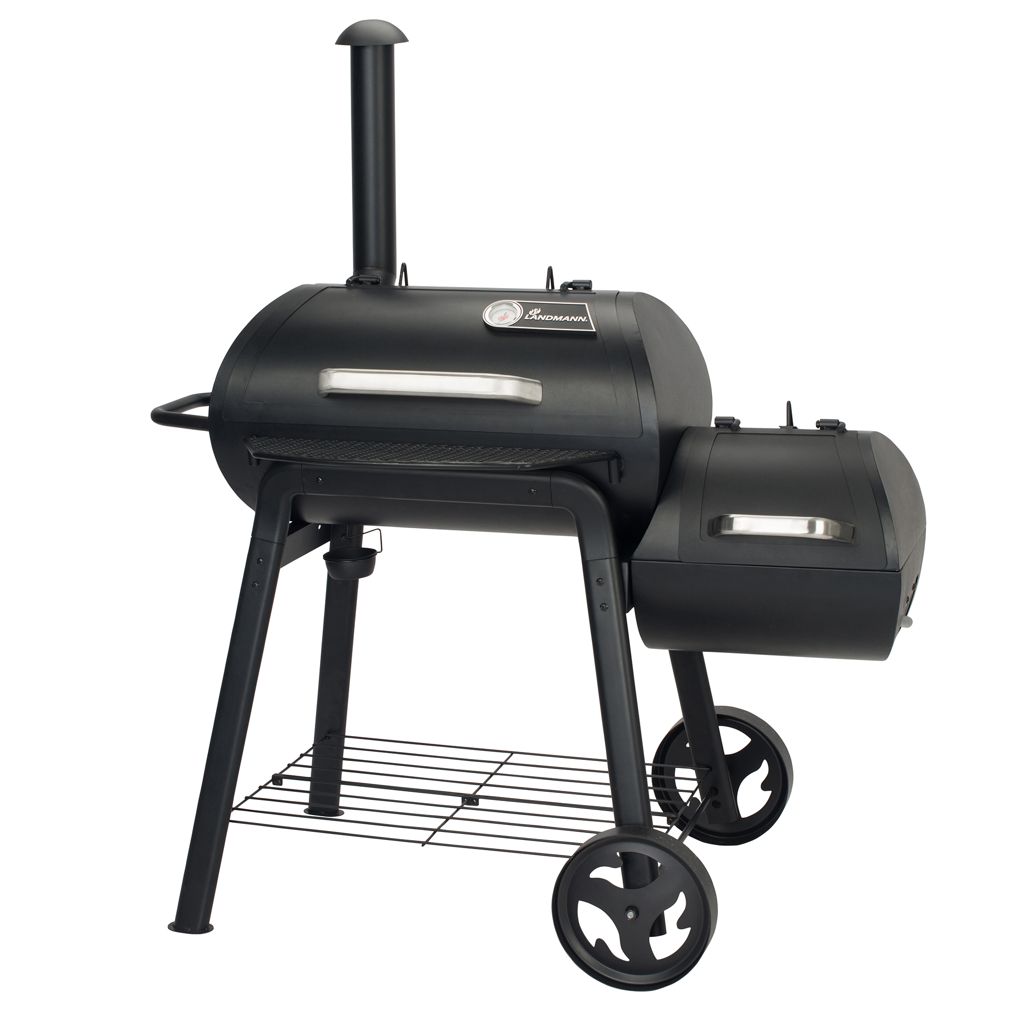 Kolgrill Landmann Vinson 200 Svart med Varmhållningsgaller & Integrerad Termometer