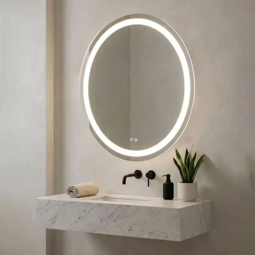 Badrumsspegel Tenfors Nova Rund Imfri LED
