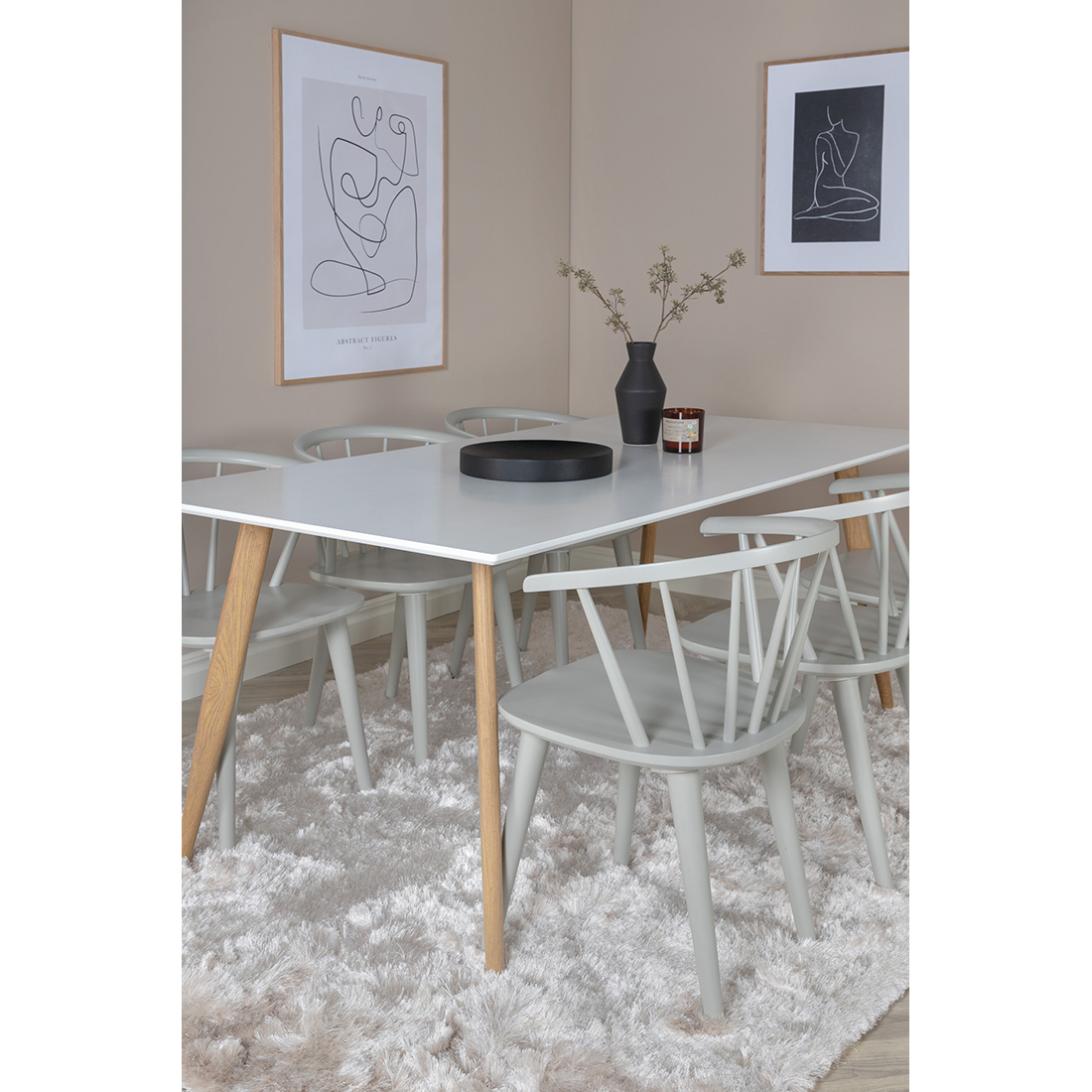 Matgrupp Venture Home Polar Ø100 cm med 6st Bobby Matstolar