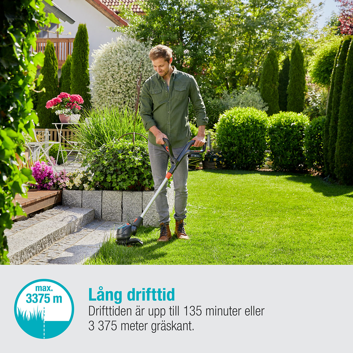 Trimmer Gardena ComfortCut 23/18V P4A utan Batteri