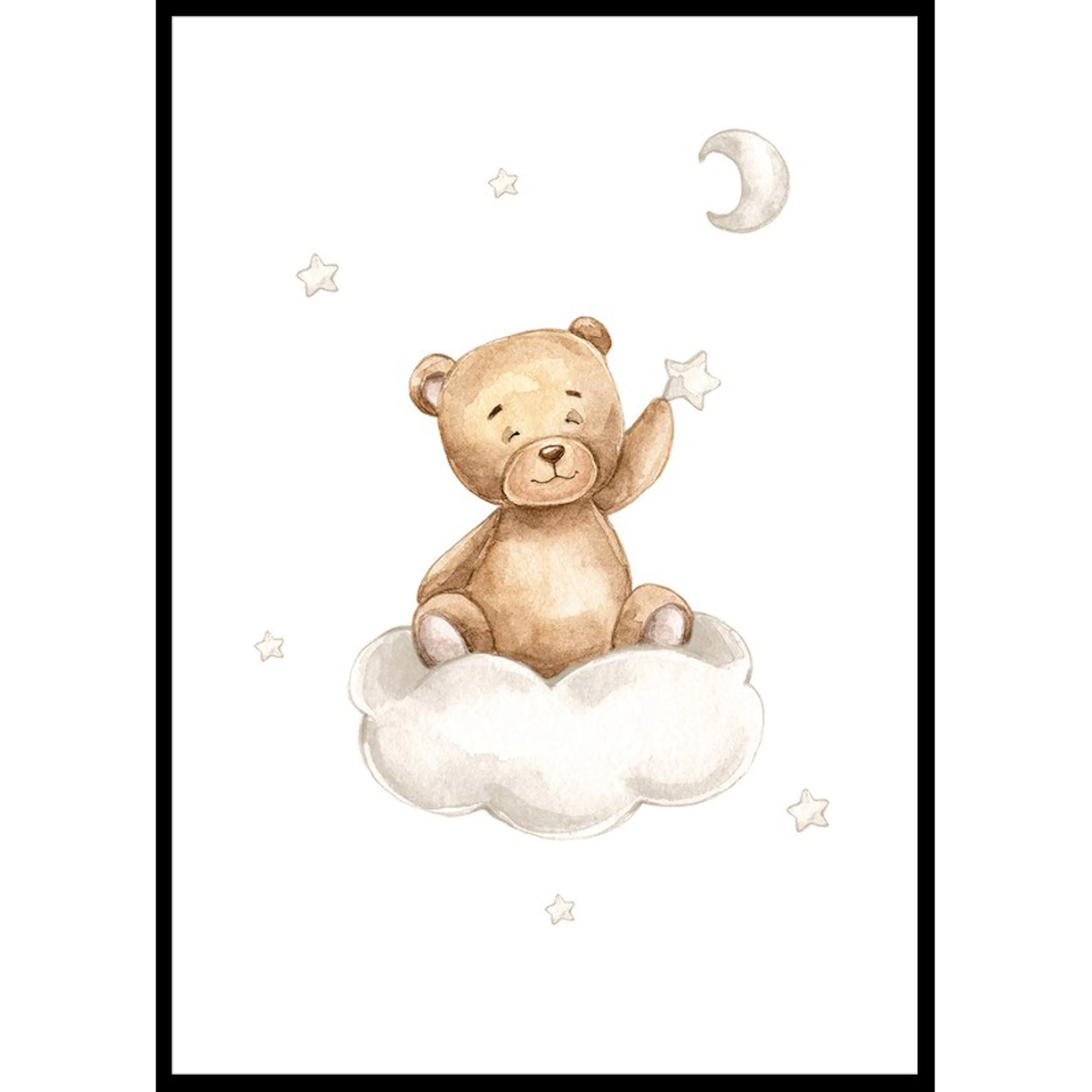 Teddy Bear Picking Stars 50x70 50x70 cm