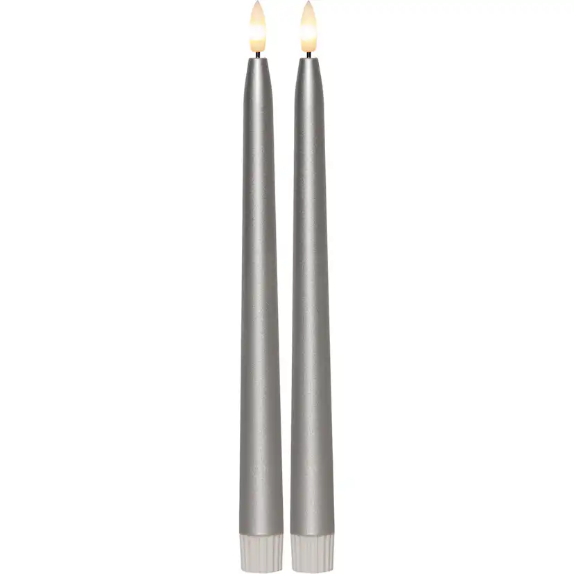LED-Antikljus Star Trading 2-pack Flamme Metall