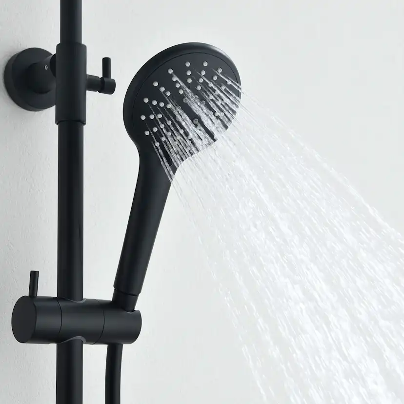 Takduschset Bathlife Väta Svart