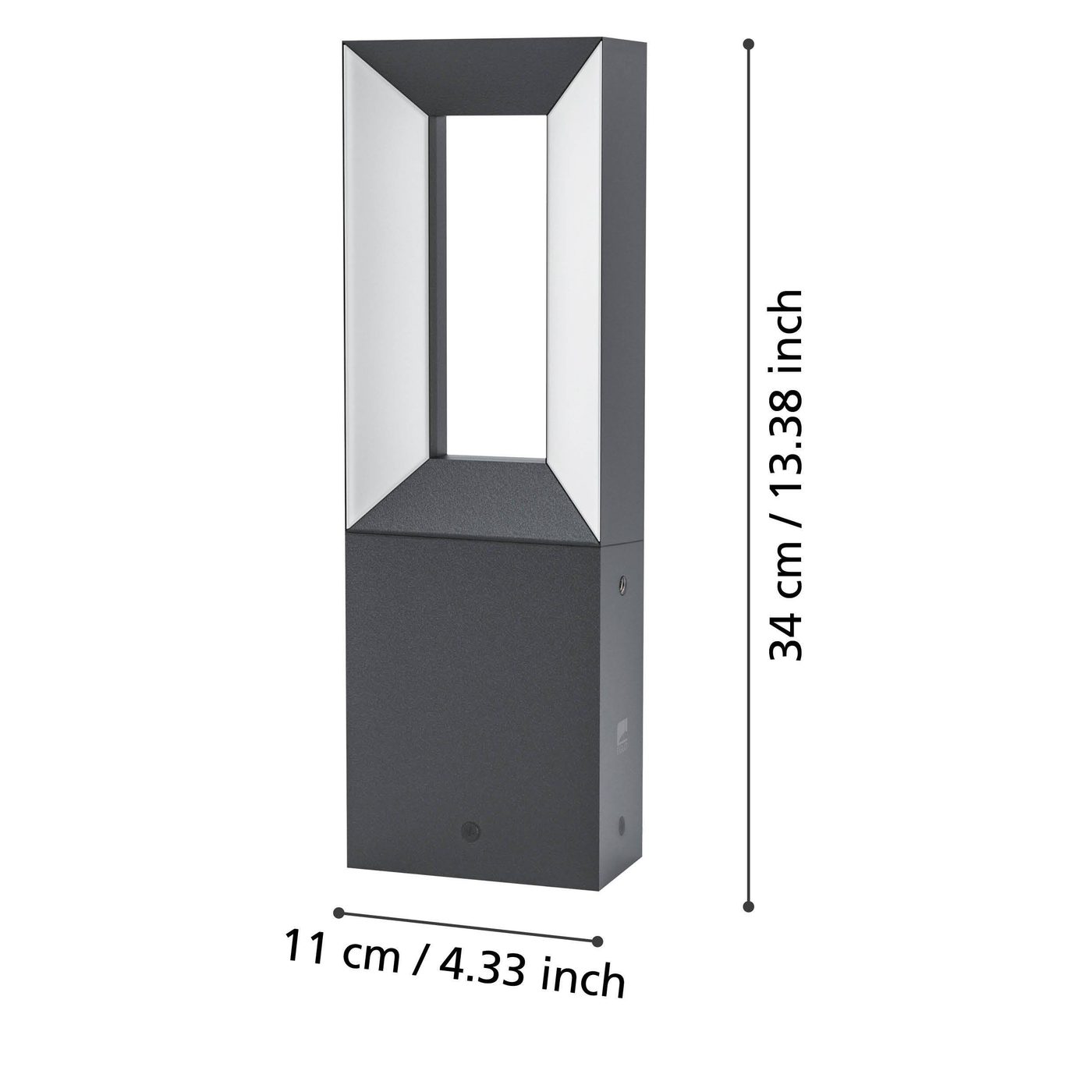 AL-LED-SOCKEL SCHWARZ/WEISS 'RIFORANO' 340 mm