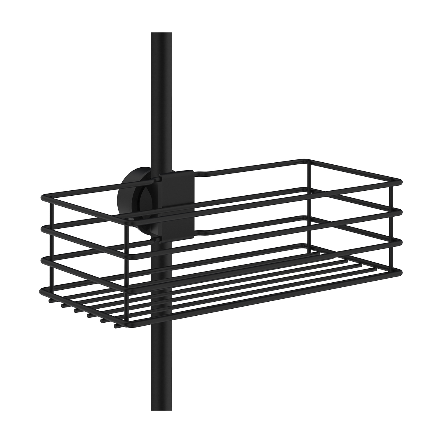 BESLAGSBODEN - Korg för duschstång. Svart. Längd 250 mm. Svart