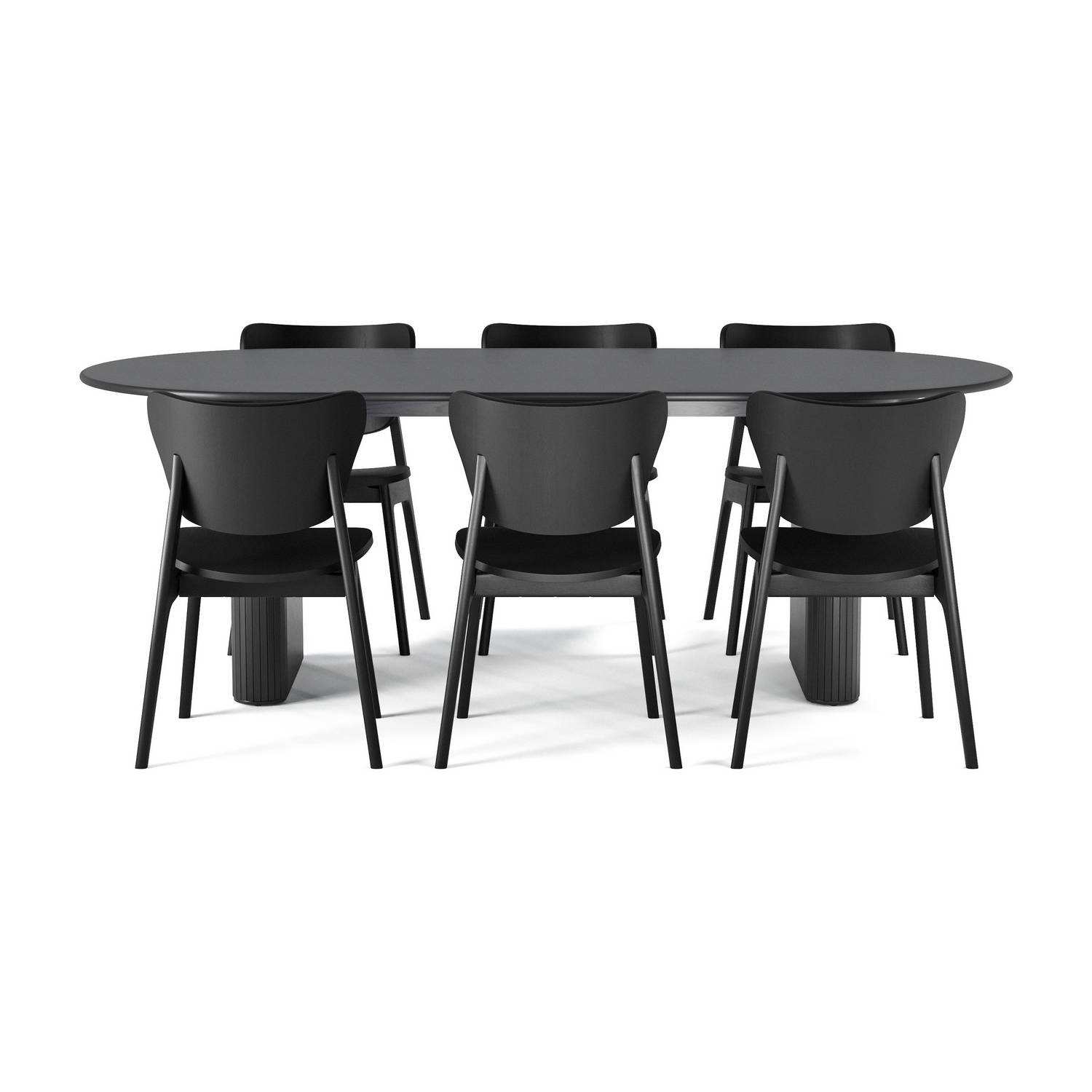 Matgrupp Bark Noira Matbord 220 med 6Jerup Matstol