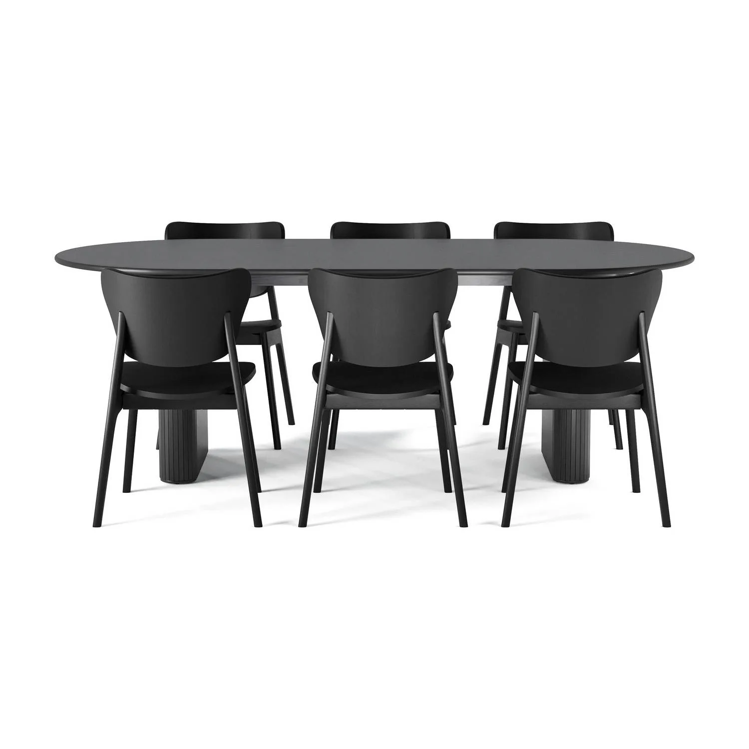 Matgrupp Bark Noira Matbord 220 med 6Jerup Matstol