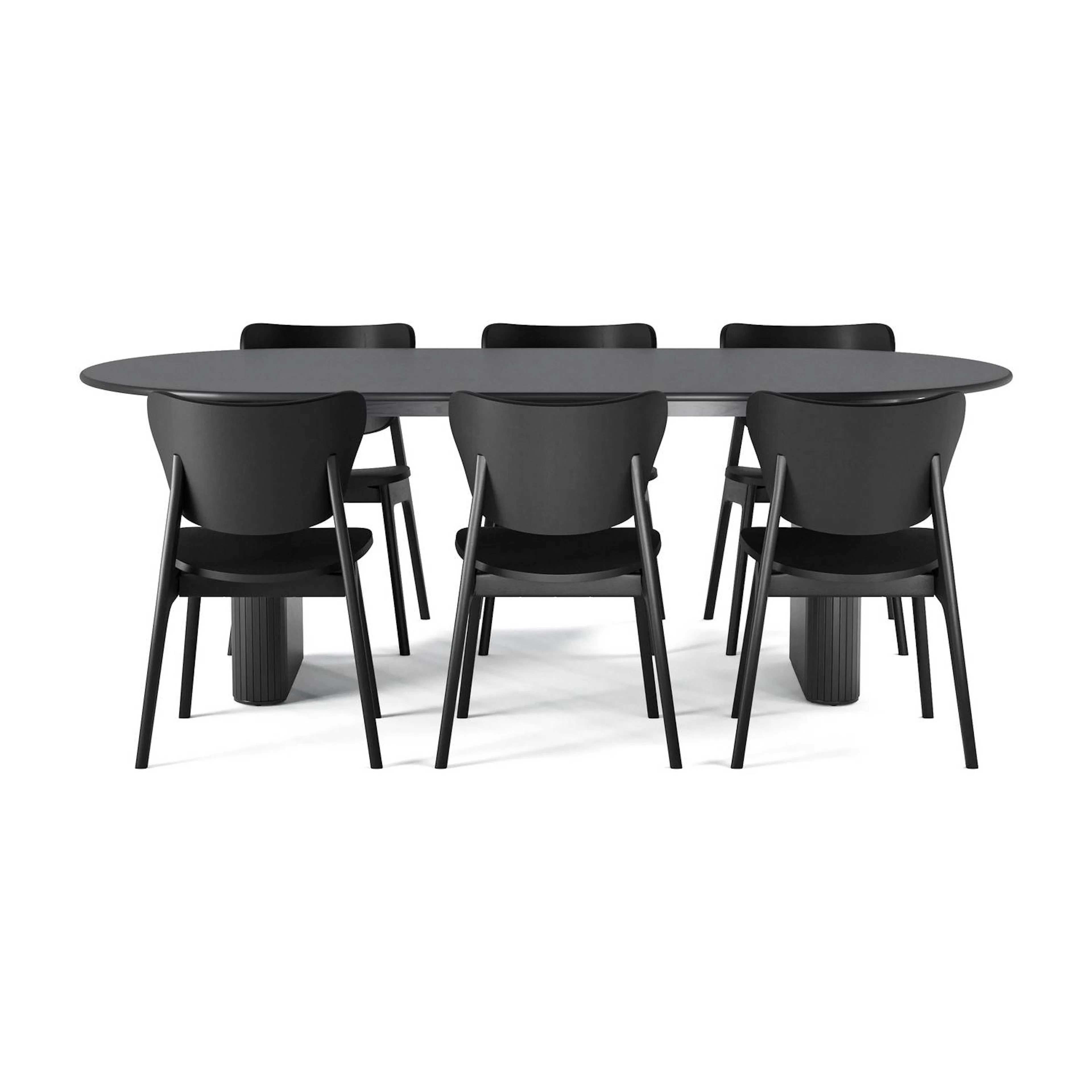 Matgrupp Bark Noira Matbord 220 med 6Jerup Matstol