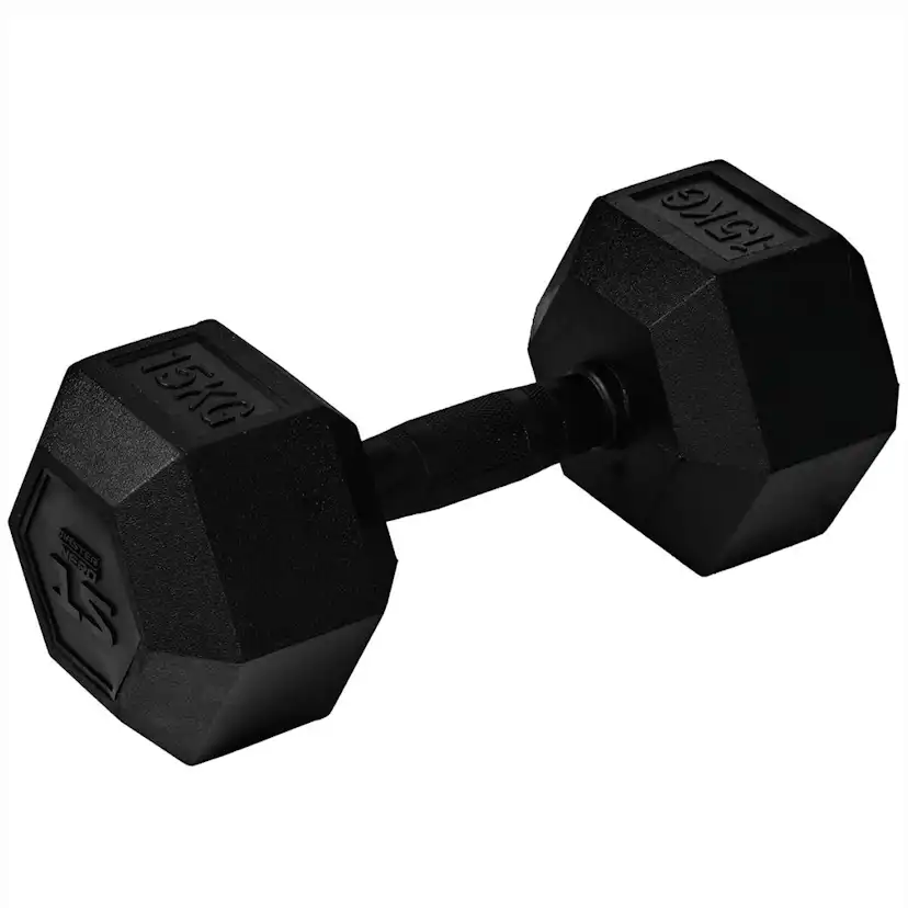 Hexhantel Master Fitness Gummiklädda för Bättre Grepp