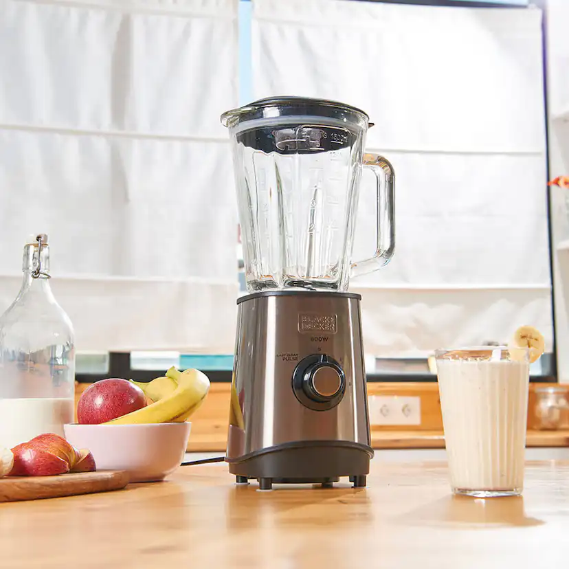Blender Black+Decker 1,5L Borstat Stål 800W Multi-Speed & Pulsfunktioner