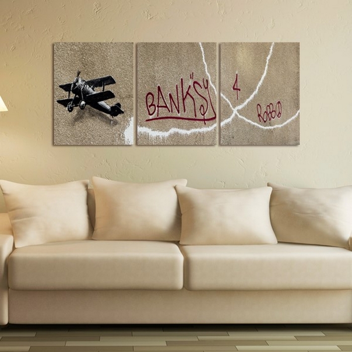 Tavla Arkiio Flygplan Bansky