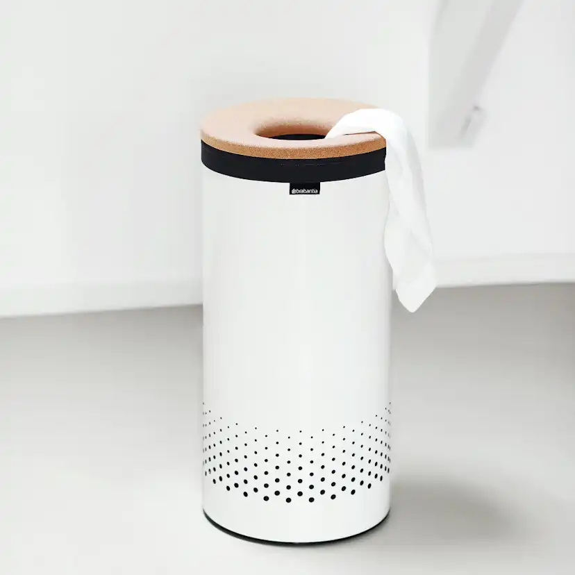 Tvättkorg Brabantia 35 L med korklock Vit Vit, 35 L