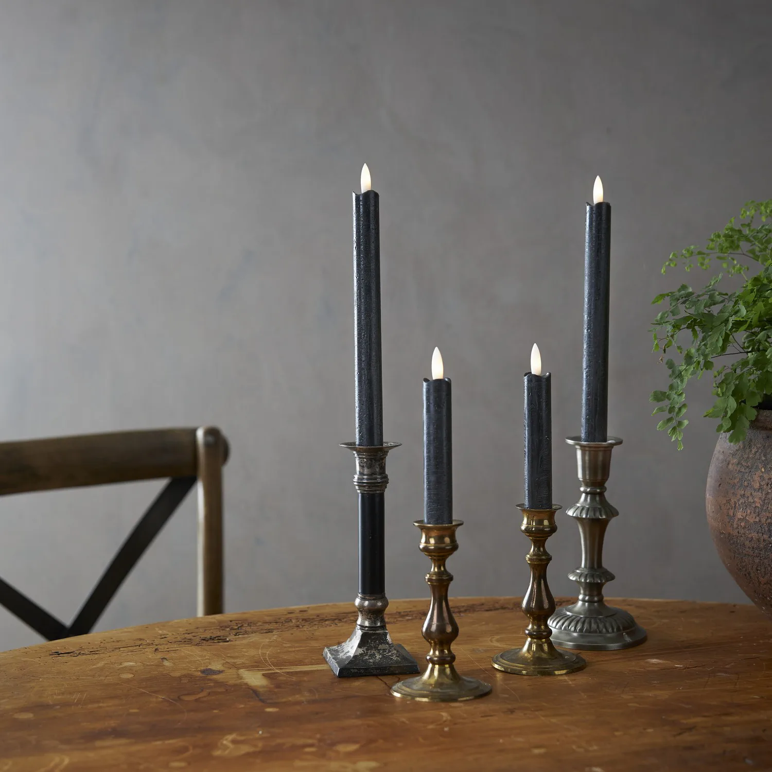 Antikljus Star Trading Flamme 2-pack Svart 150 mm