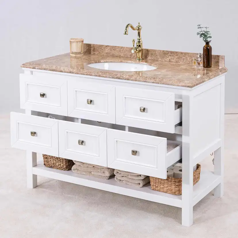 Tvättställsskåp Vesani Utah Beige Marmor
