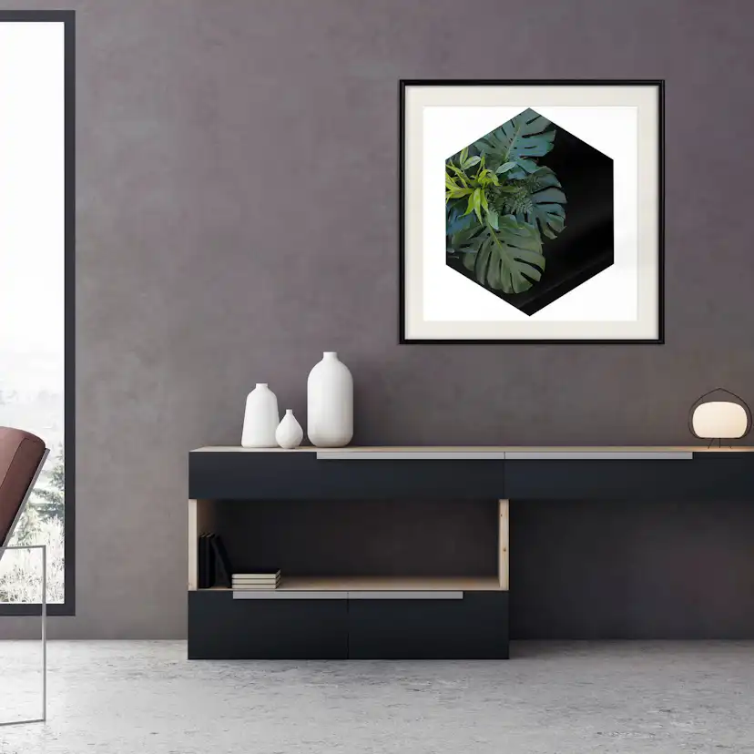 Poster Artgeist Affisch Plant Hexagon