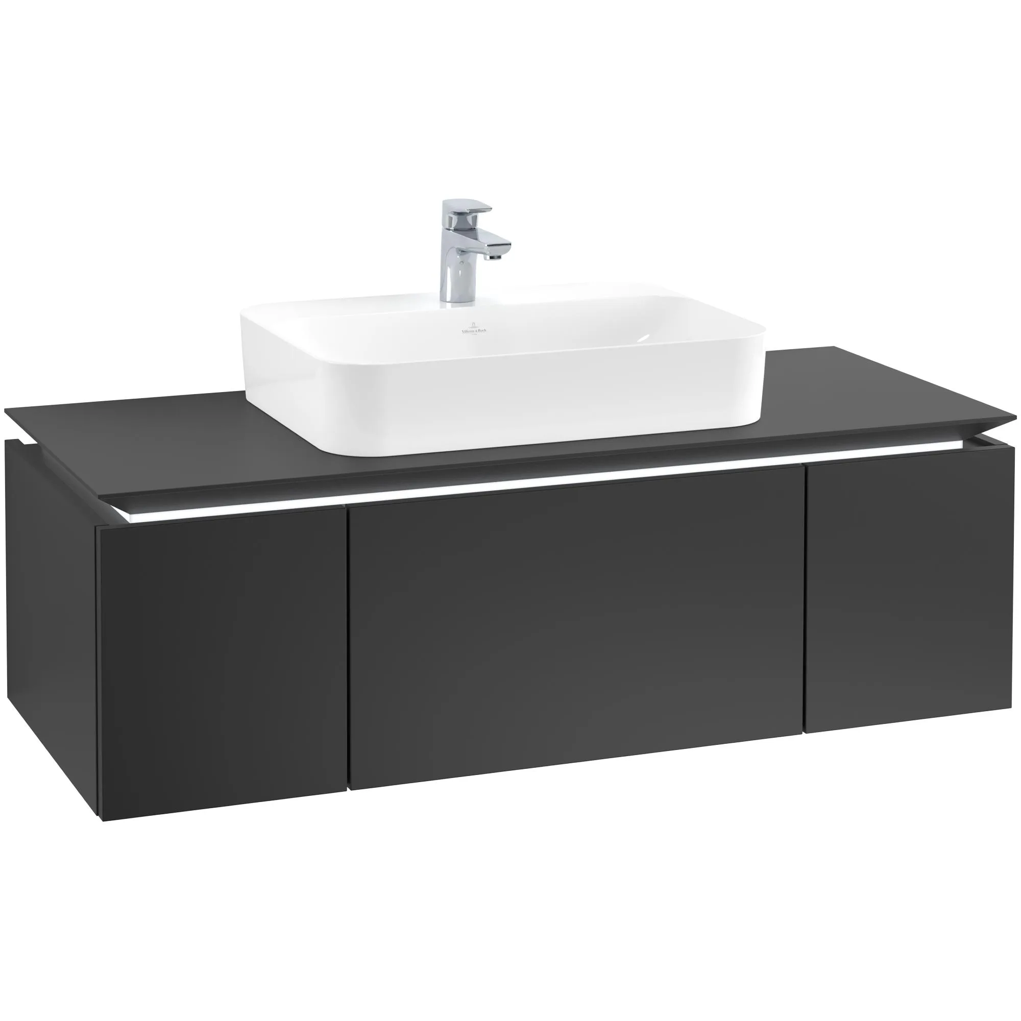 Tvättställsskåp Villeroy & Boch Legato Kompakt med 3 Lådor för Ytmonterat Tvättställ från Finion & Memento