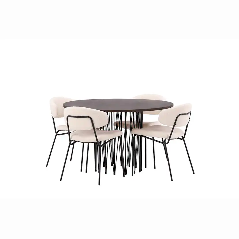 Matgrupp furniture/fashion Stone med 4 Chico Stolar Runt