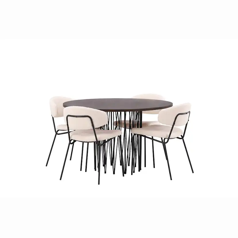 Matgrupp furniture/fashion Stone med 4 Chico Stolar Runt