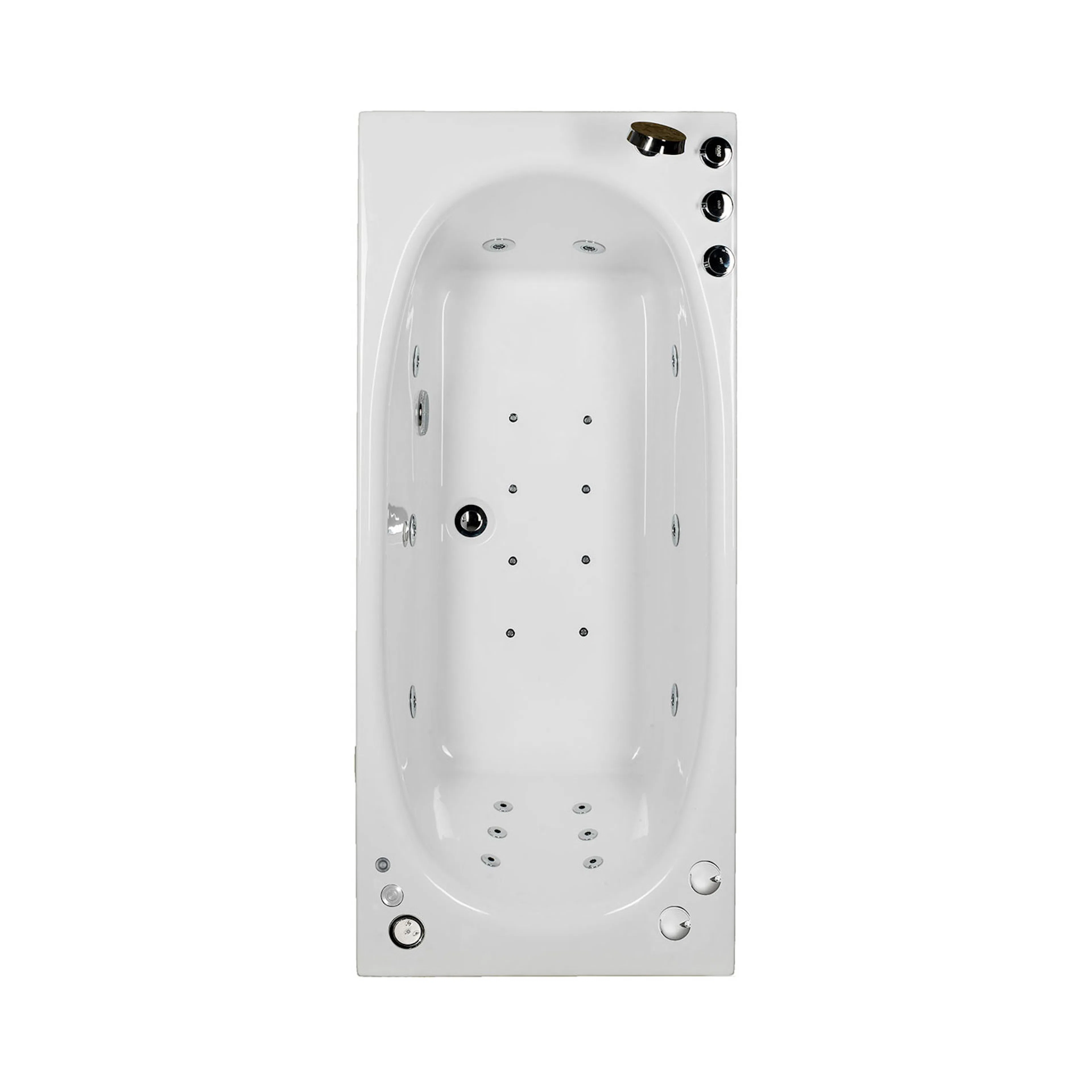 MASSAGEBADKAR FRIDFULL 160 V Premium L:1600mm,Vänster,Premium,3160W,Bottenm:Ja,Belys:Ja,Fotm:Ja
