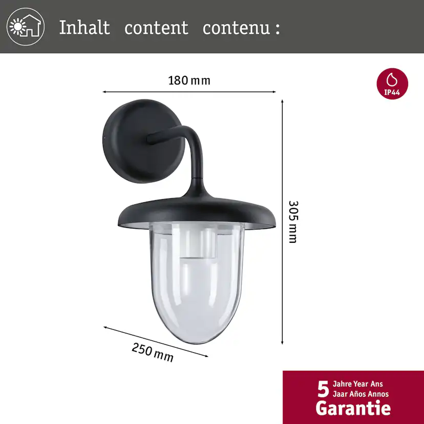 Fasadbelysning Paulmann Vintario Seawater Resistant IP44 230V E27