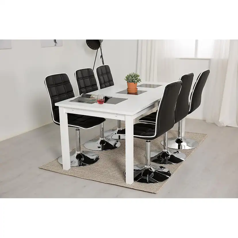 Matgrupp In Living Jasmin med 6 st Frida Stolar