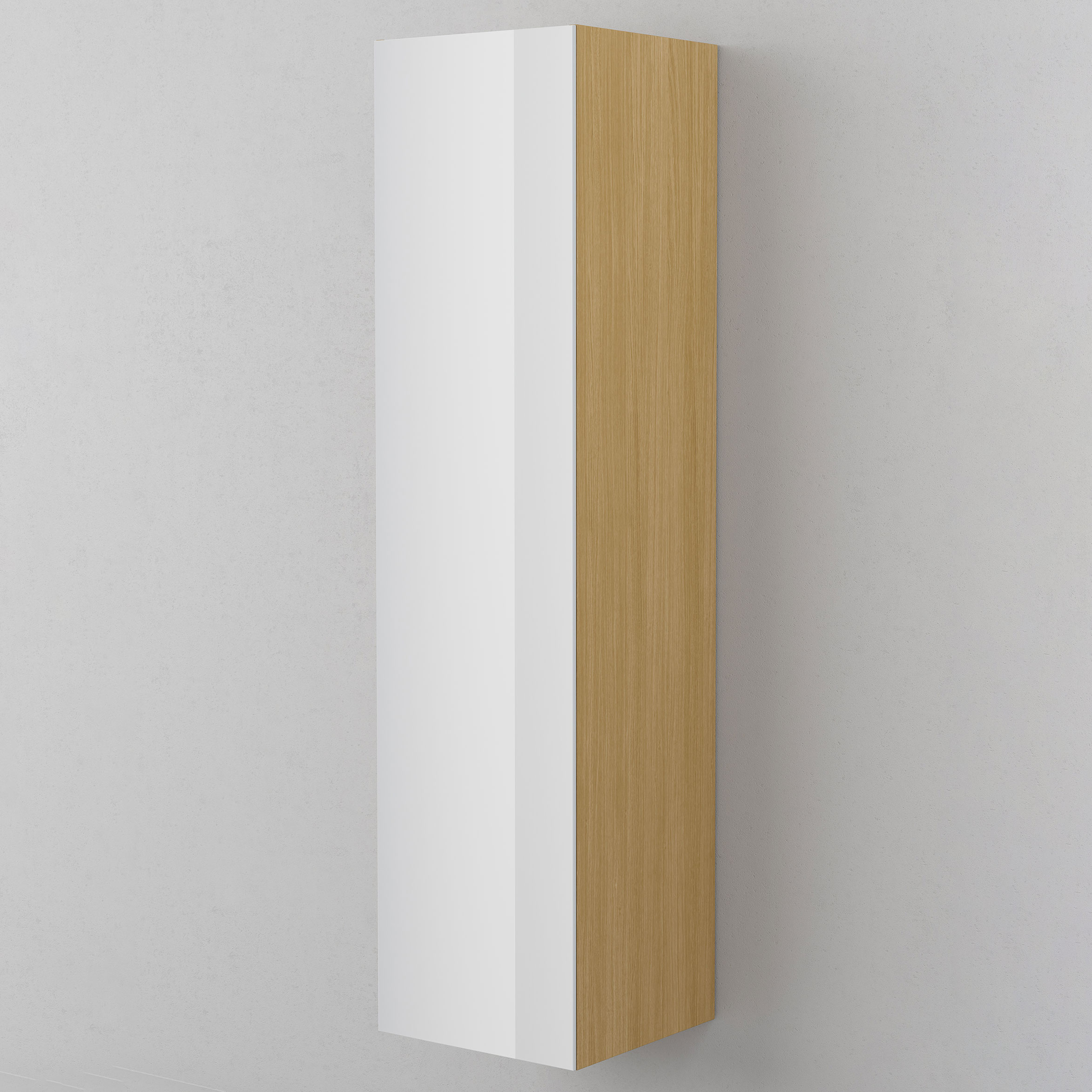 Högskåp TWIN 40,Natural Oak, 5 Hyllplan, Höger.400x1600x390 Bredd: 400 mm, Natural Oak, Höger utan Lådor