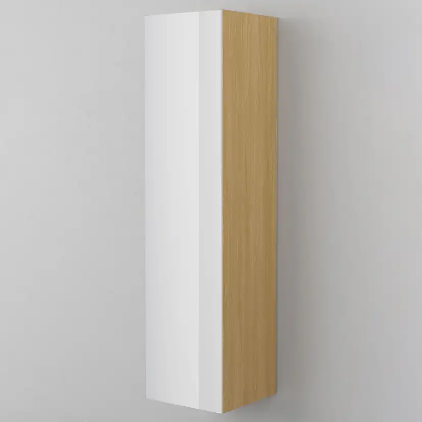 Högskåp TWIN 40,Natural Oak, 5 Hyllplan, Höger.400x1600x390 Bredd: 400 mm, Natural Oak, Höger utan Lådor