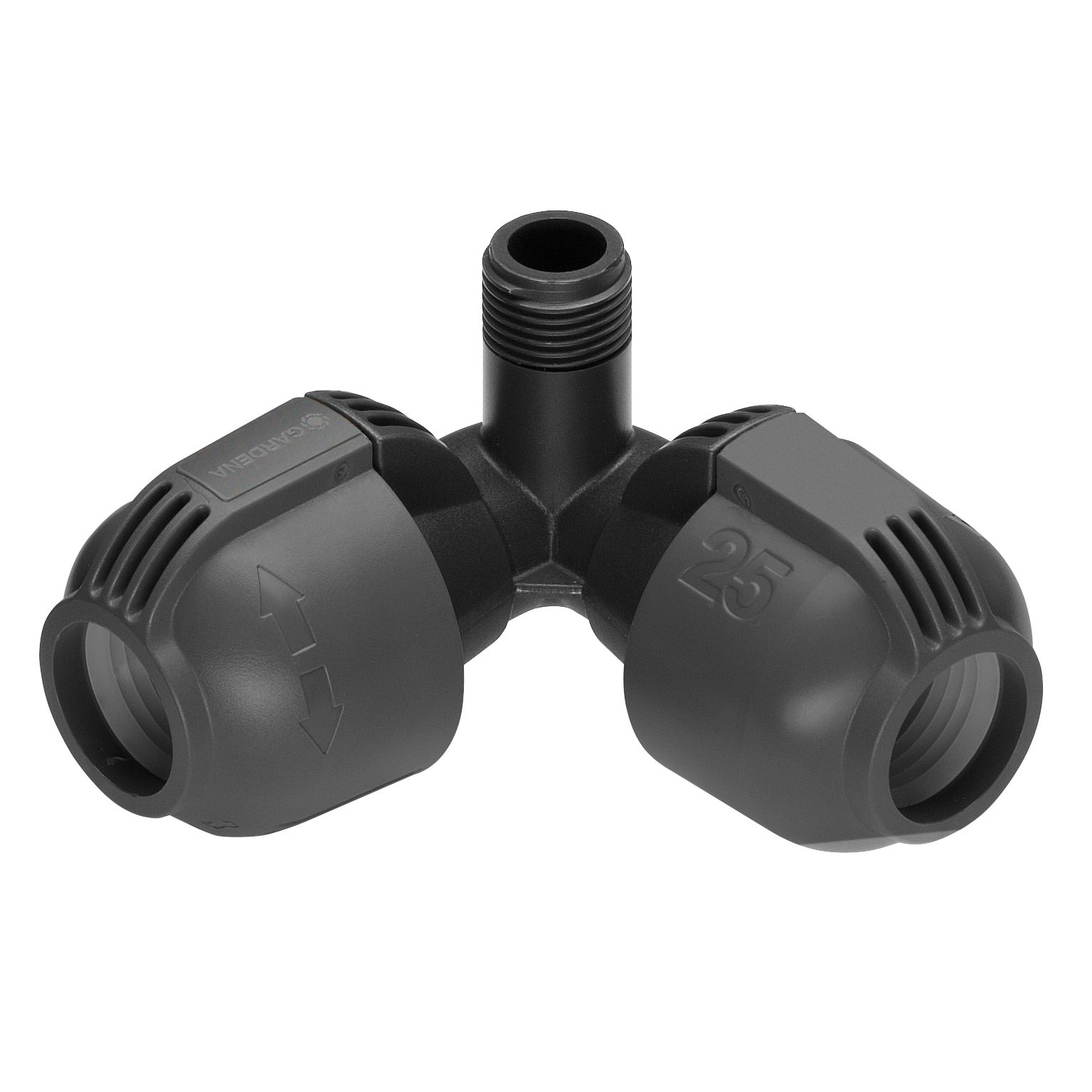 Vinklad L-skarv Gardena 25 mm x G 1/2 Hangänga