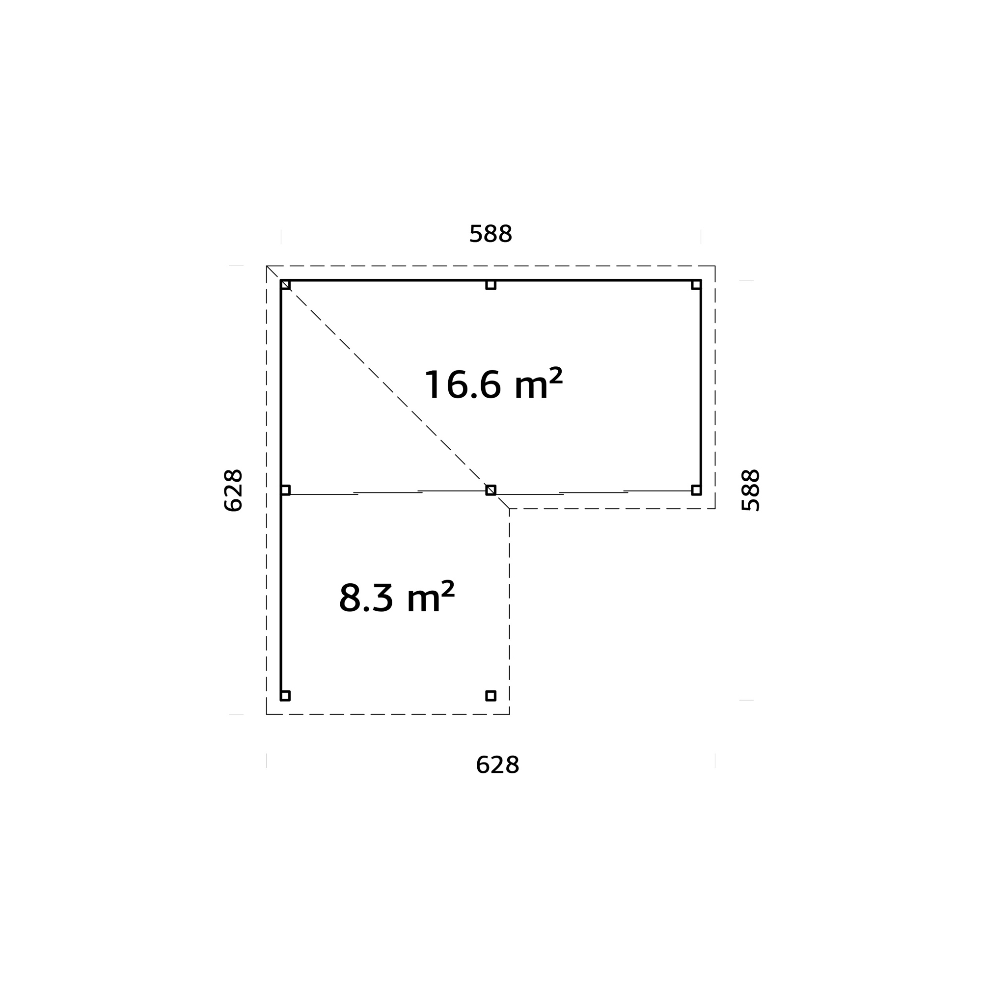 Uterum Palmako Lenna 24,9 m2 Set 713 Slide Plus