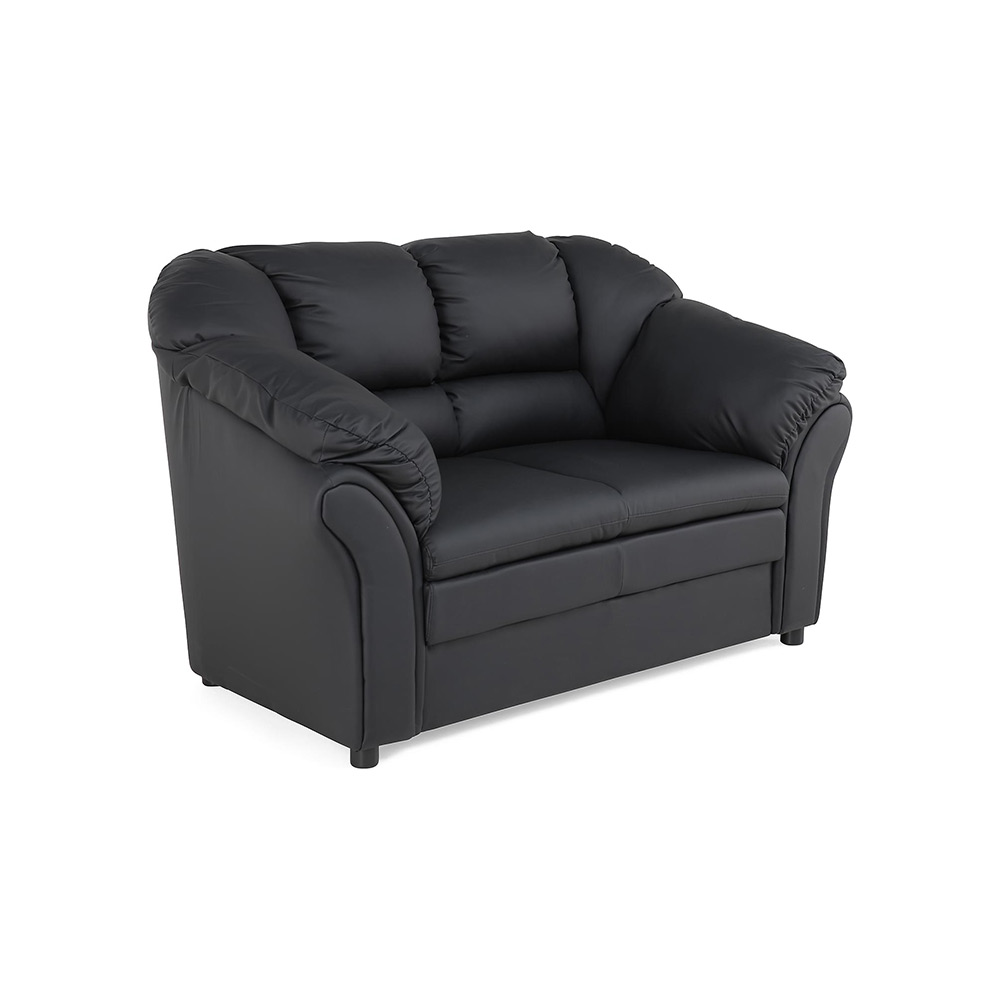 Salvador 2-sits Soffa Svart PU Svart