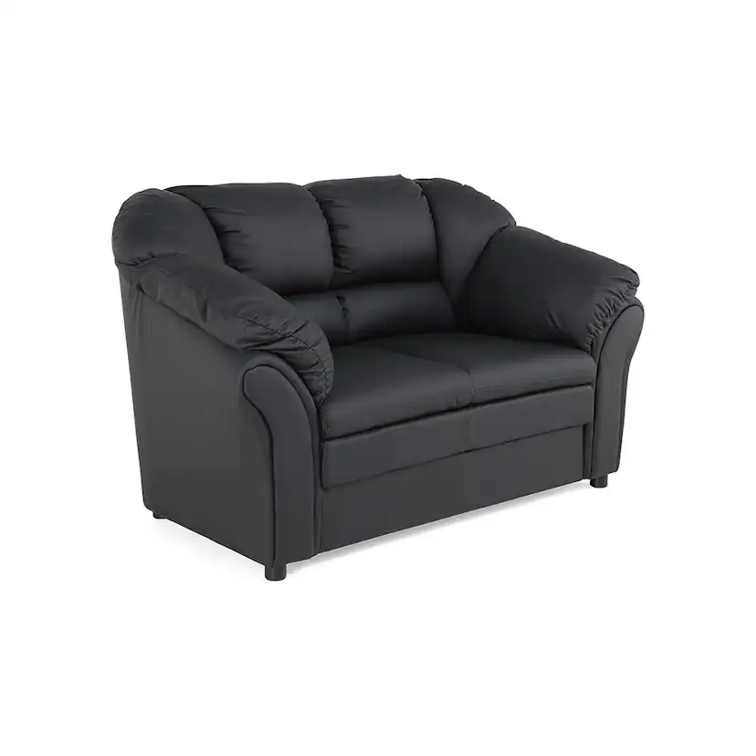 Salvador 2-sits Soffa Svart PU Svart