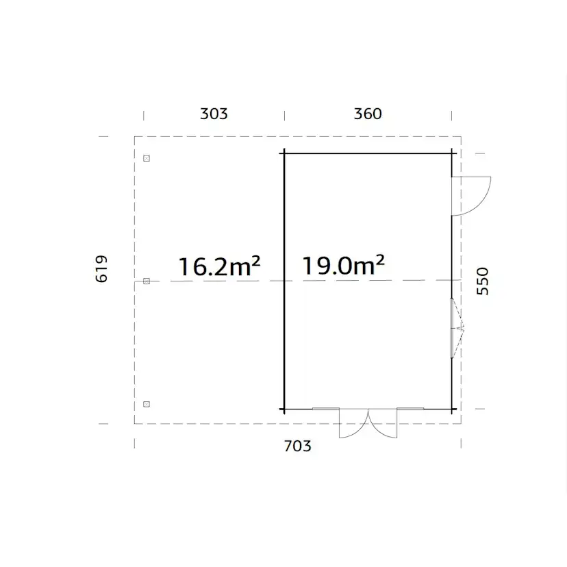Stuga Palmako Irene 36,5 m2