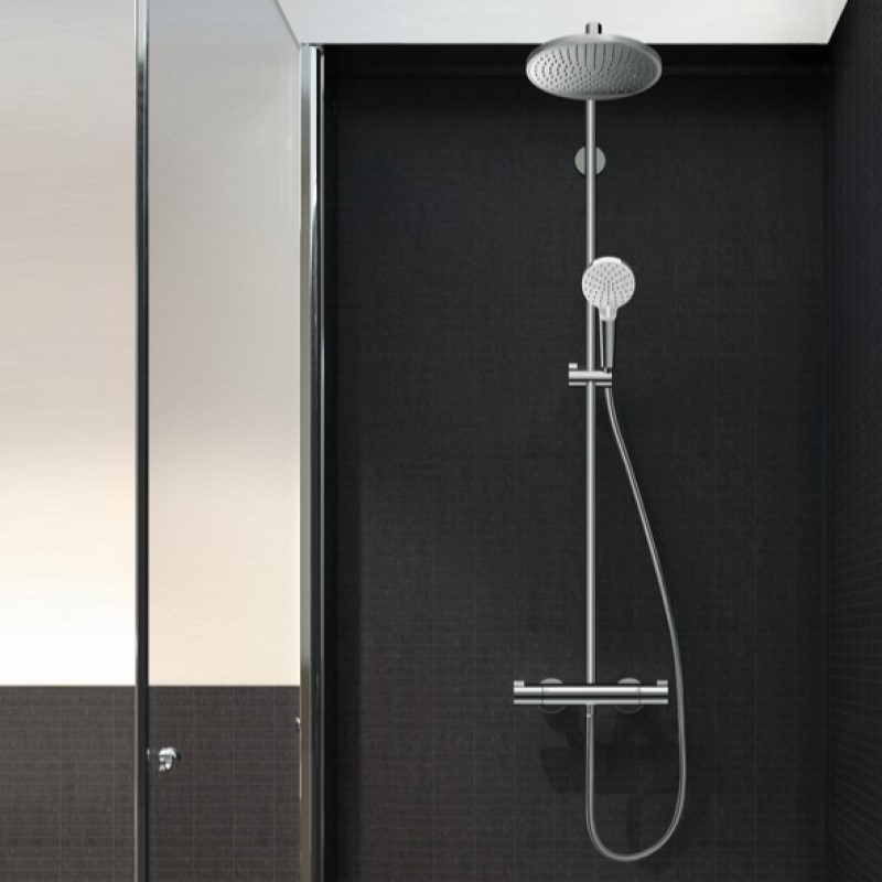 Takduschset Hansgrohe Crometta S 240 1jet Showerpipe 160 cc 160 cc utan EcoSmart