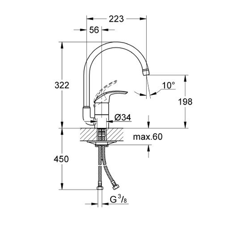 Köksblandare Grohe Eurosmart 33490