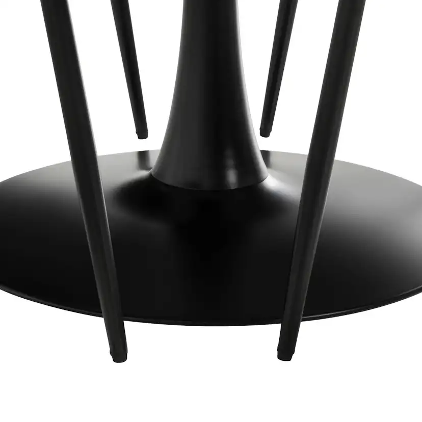 Matgrupp Basic Home Caitly Runt Matbord 100 cm med 4 Hennebyn Matstol