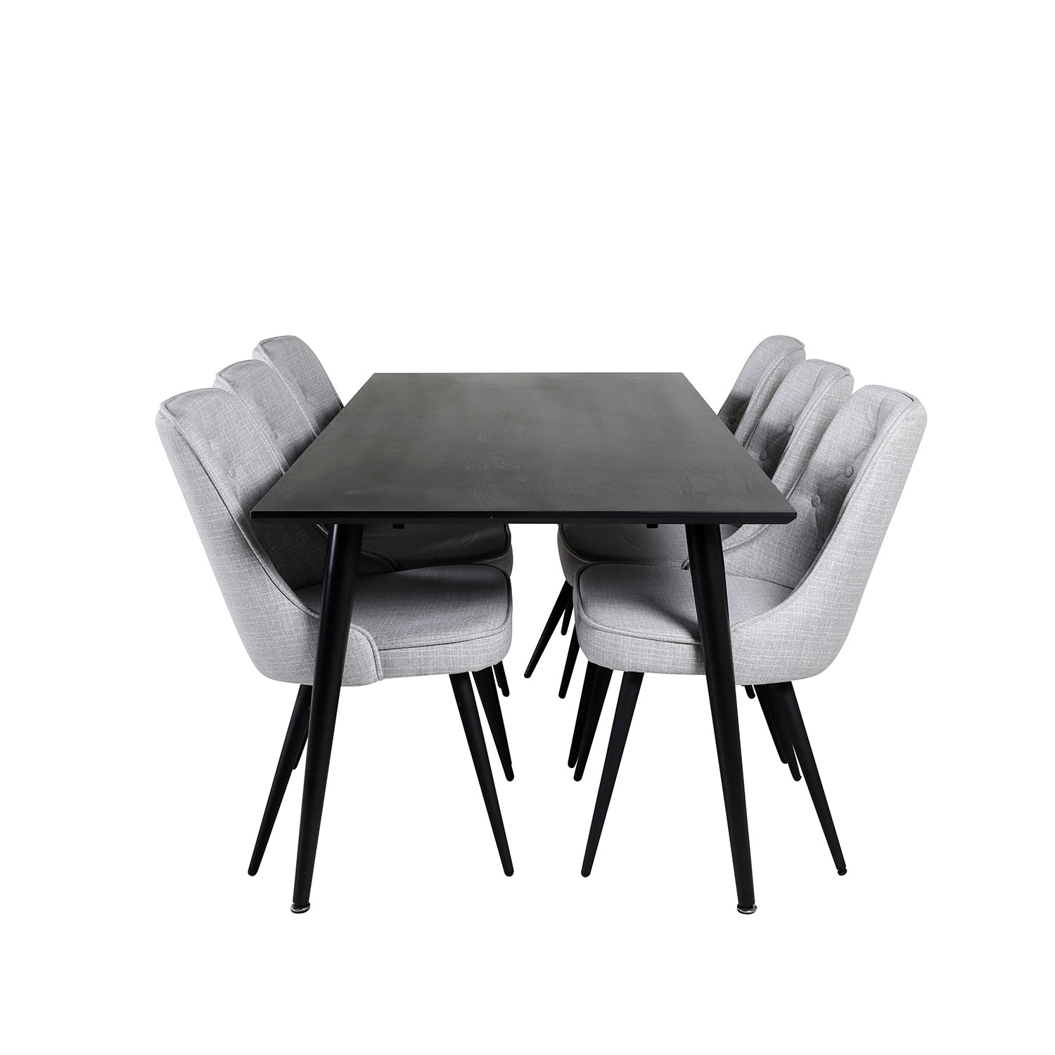 Matgrupp Venture Home Dipp med 6 Velvet Deluxe stolar