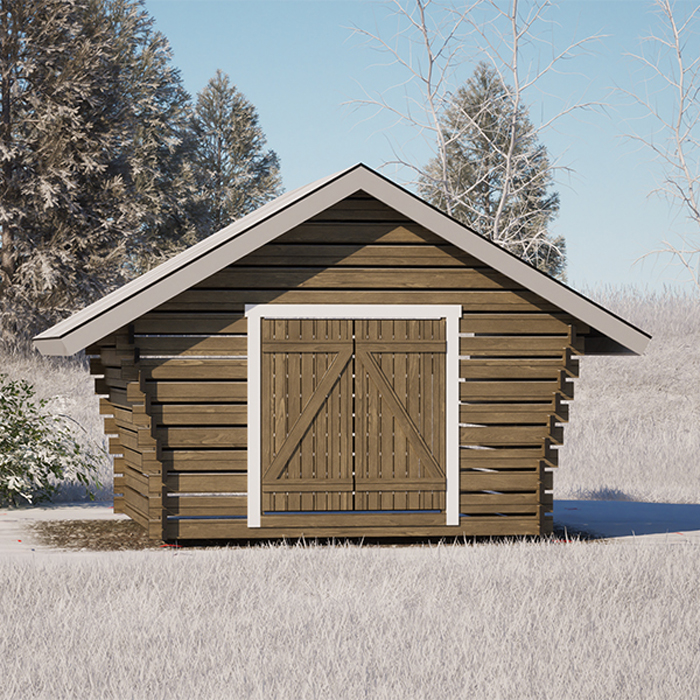 Timmerförråd LP Garden R-M (10m²) Med Springor