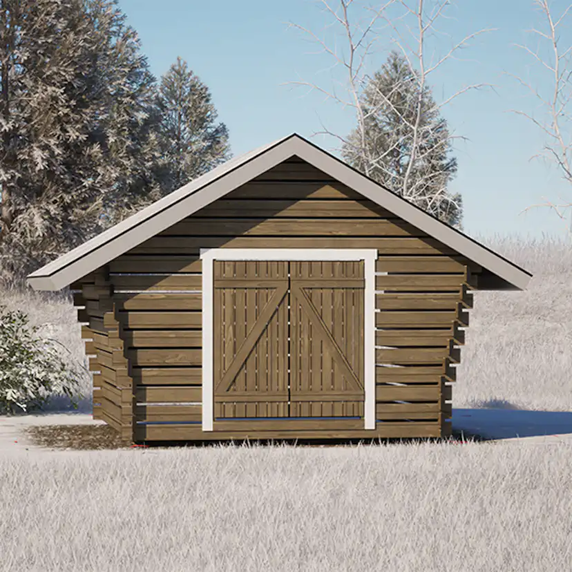 Timmerförråd LP Garden R-M (10m²) Med Springor