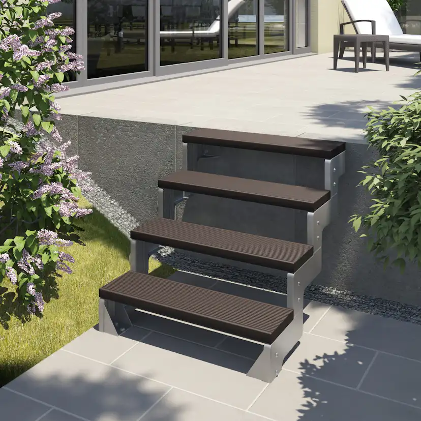 Trädgårdstrappa Dolle Gardentop Trimax utan Räcke