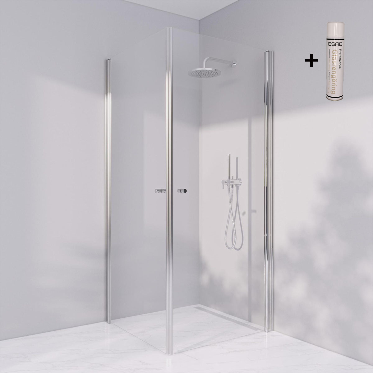 Duschhörn Invitrea Prime PH22 med Glasrengöring