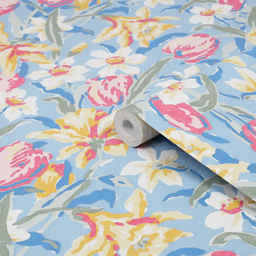 Tapet Laura Ashley Tulips China Blå 119847