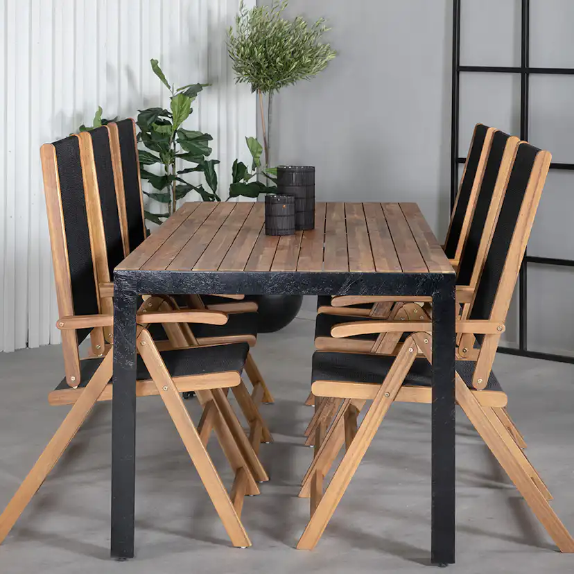 Matgrupp Venture Home Bois med 6 Lumi Stolar