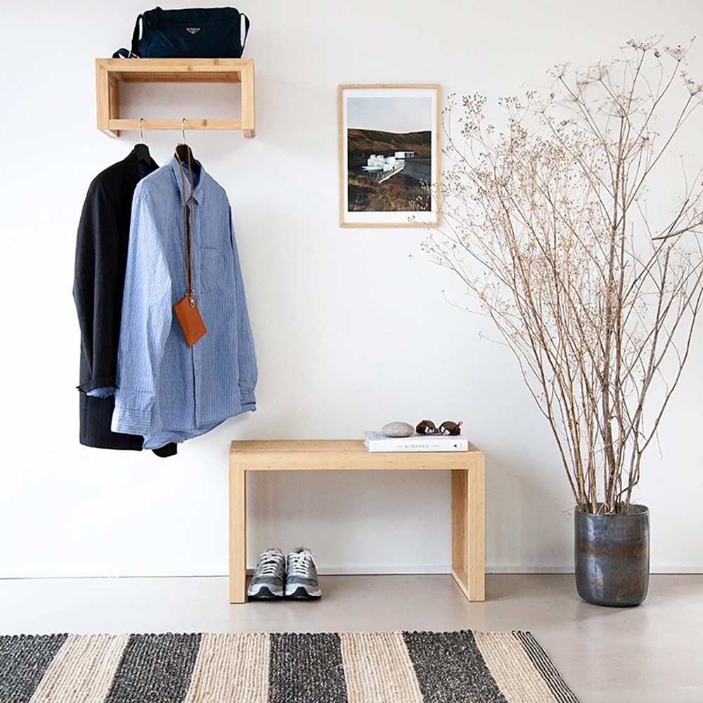 Bänk Cinas Rib Bambu 2-sits