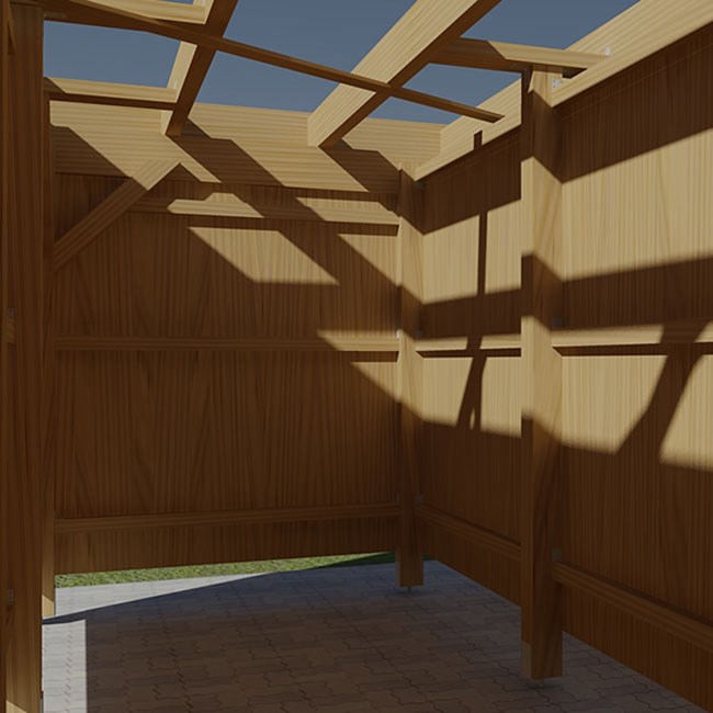 Förråd till Carport Karl 23,1 m2 Obehandlad