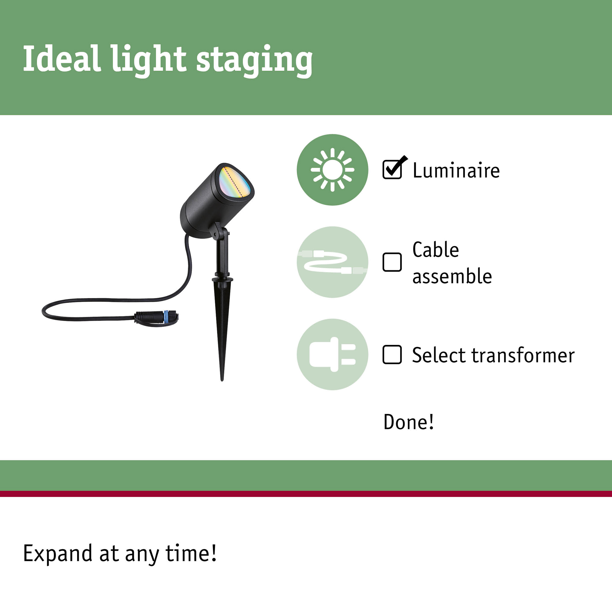 Spotlight Paulmann Shira Plug & Shine LED Smart Home Zigbee 3.0 IP65 24V