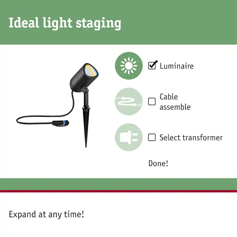 Spotlight Paulmann Shira Plug & Shine LED Smart Home Zigbee 3.0 IP65 24V